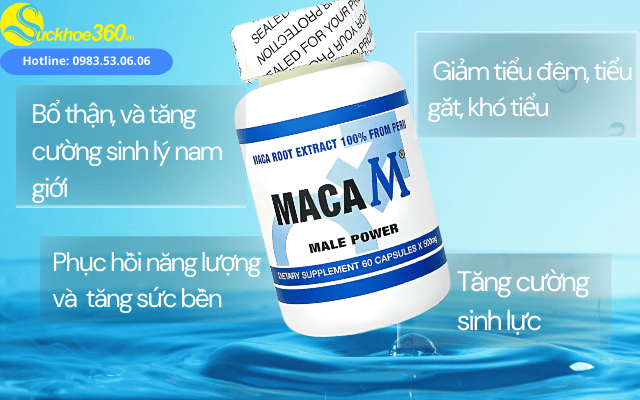 Công dụng của viên uống Maca M Male Power Mỹ