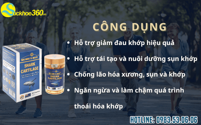 Công dụng vượt trội của Nature's Gold Shark Cartilage