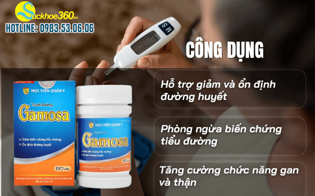 Công dụng nổi bật của viên uống Thanh Đường Gamosa