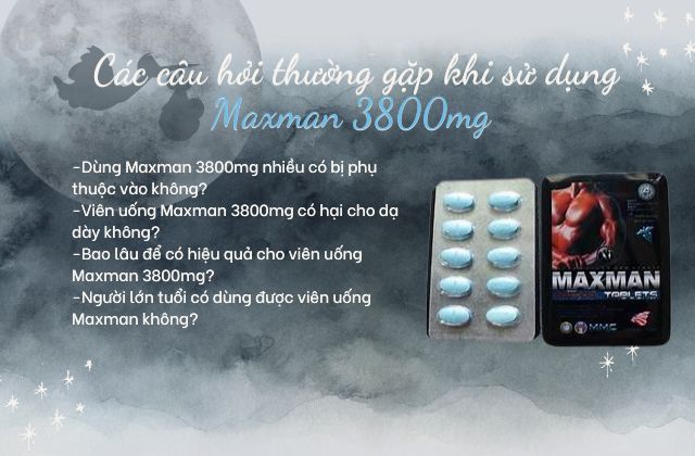 Các câu hỏi thường gặp của Maxman 3800mg