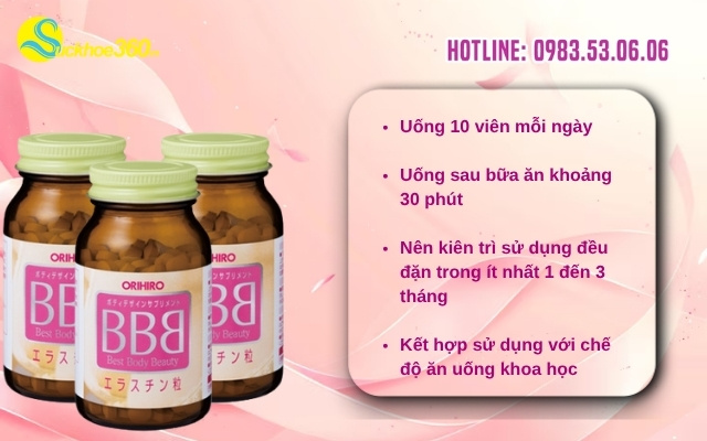 Hướng dẫn sử dụng viên uống BBB Nhật Bản