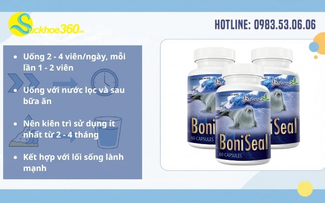 Cách sử dụng viên uống bổ thận BoniSeal