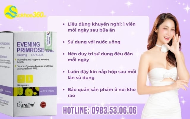 Cách sử dụng Careline Evening Primrose Oil hiệu quả