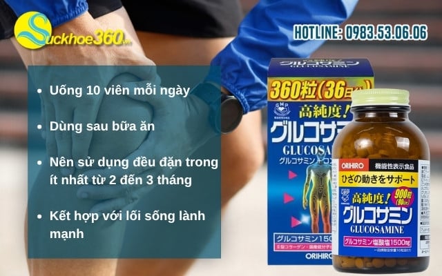 Hướng dẫn sử dụng Orihiro Glucosamine 1500mg