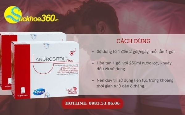 Cách sử dụng sản phẩm Andrositol Plus