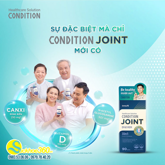 Condition Joint giúp bảo vệ mô sụn khớp, bổ sung dưỡng chất cho khớp