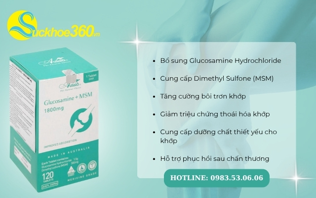 Công dụng của Aussia Glucosamine + MSM 1800mg là gì?
