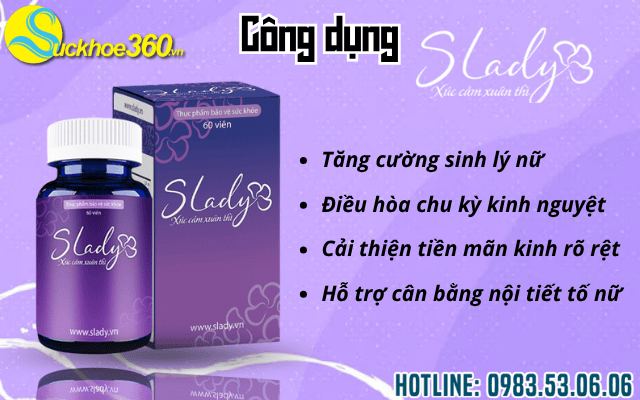 Công dụng chính của viên uống Slady