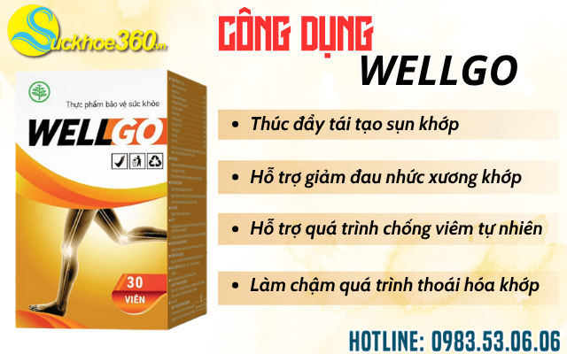 Công dụng có trong viên uống Wellgo