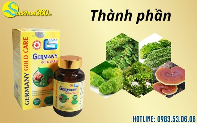 Những thành phần thiên nhiên có trong Germany Gold Care