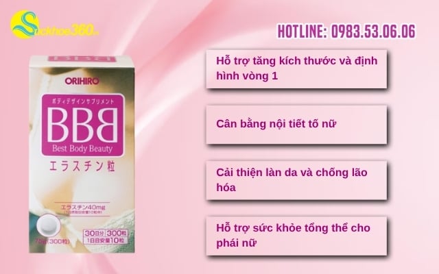 Công dụng chính của viên uống BBB Nhật Bản