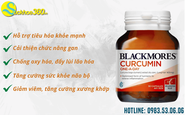 Công dụng của Blackmores Curcumin One-A-Day