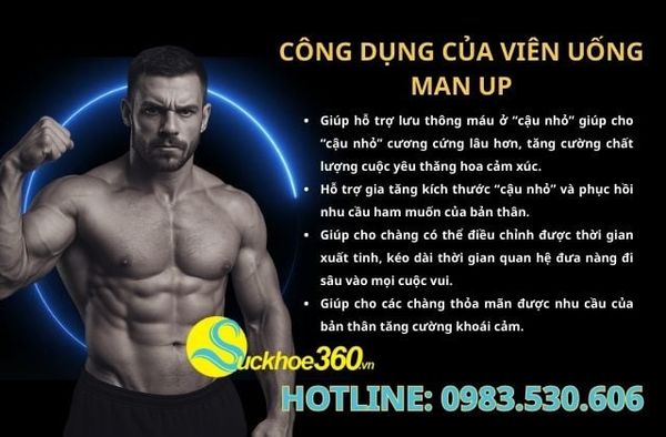 Công dụng chính của viên uống Man Up