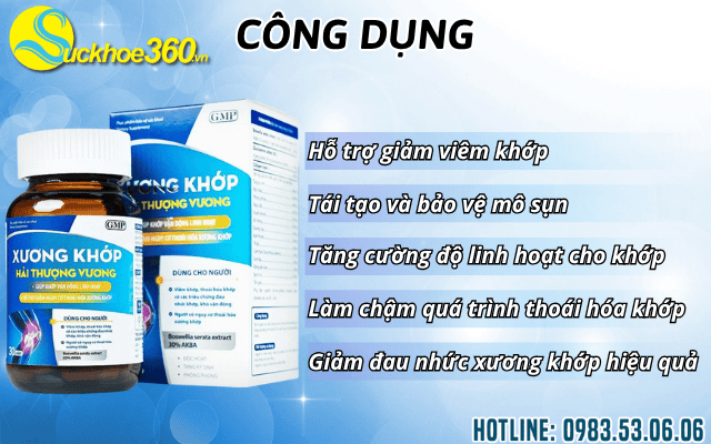 Công dụng của viên uống Xương Khớp Hải Thượng Vương
