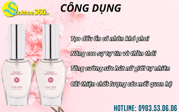 Công dụng vượt trội của nước hoa Pure Instinct Pheromone for Her