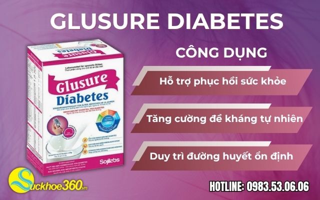 công dụng Glusure Diabetes