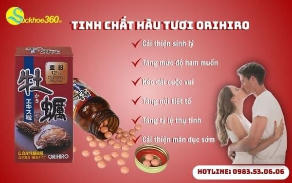 Công dụng của tinh chất hàu tươi Orihiro