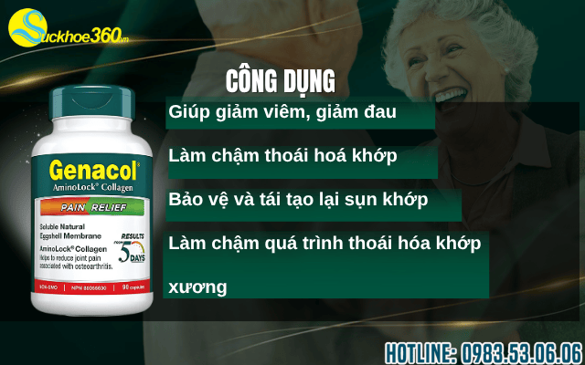 Viên uống bổ sung dưỡng chất Genacol Pain Relief có tác dụng gì nổi bật?