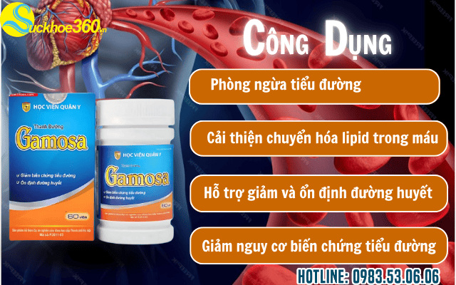 Công dụng chính của viên uống Thanh Đường Gamosa