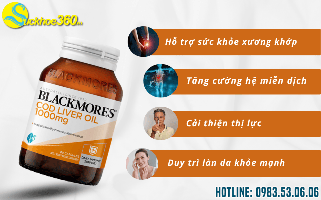 Công dụng của Blackmores Cod Liver Oil 1000mg