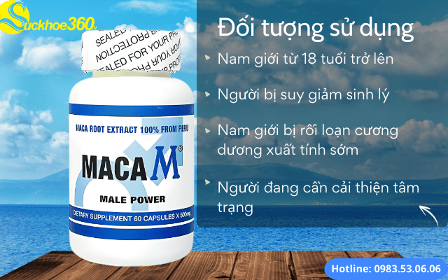 Đối tượng nên dùng viên uống Maca M Male Power Mỹ