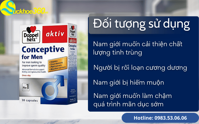 Đối tượng nên sử dụng sản phẩm hỗ trợ sinh sản nam Conceptive For Men
