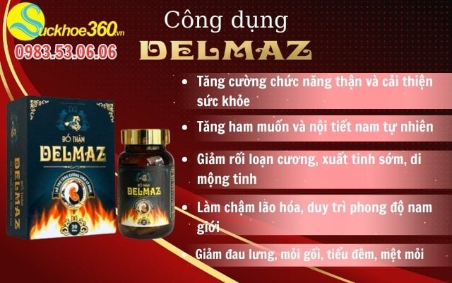 Công dụng của viên uống Delmaz
