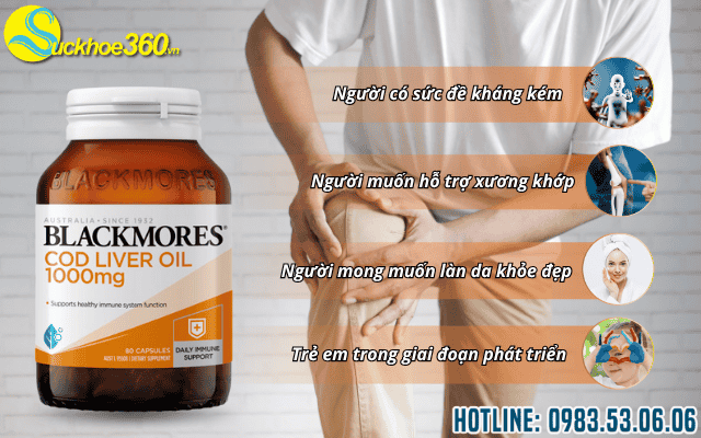 Đối tượng sử dụng Blackmores Cod Liver Oil 1000mg