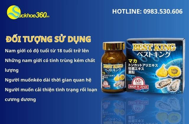 Đối tượng sử dụng Best King Jpanwell