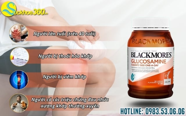 Đối tượng sử dụng Blackmores Glucosamine 1500mg One-A-Day