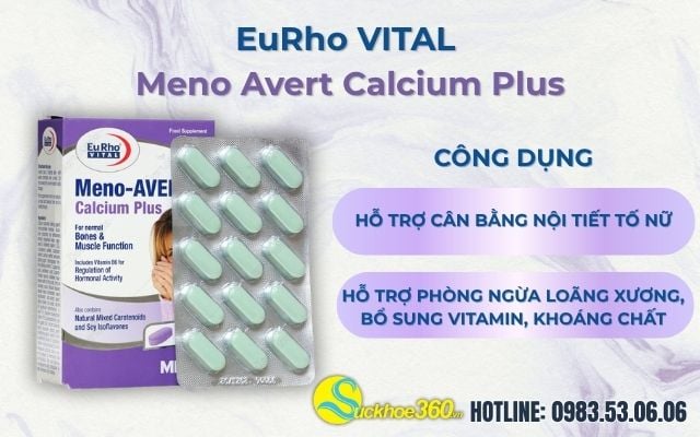công dụng EuRho VITAL  Meno Avert Calcium Plus