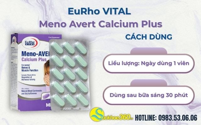 đối tượng sử dụng EuRho VITAL  Meno Avert Calcium Plus
