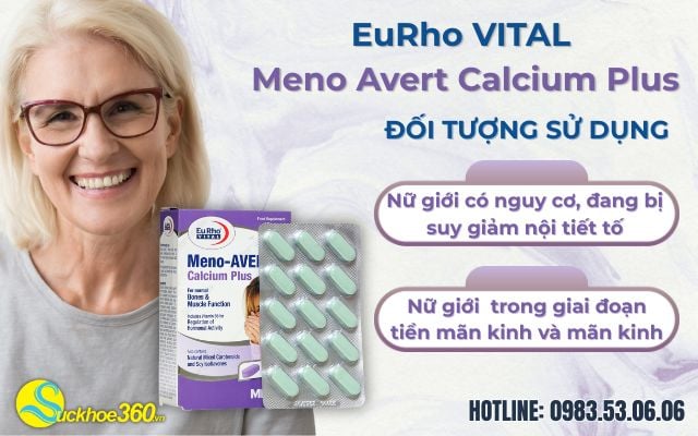 đối tượng sử dụng EuRho VITAL  Meno Avert Calcium Plus