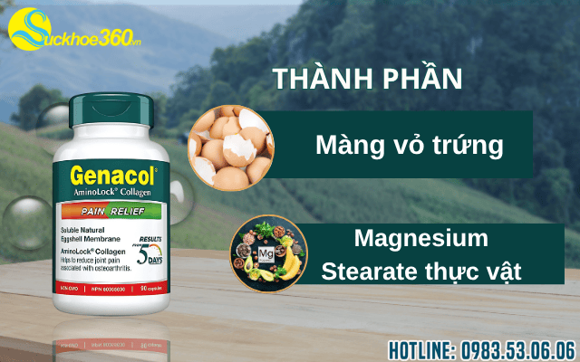 Thành phần chính tạo nên viên uống Genacol Pain Relief
