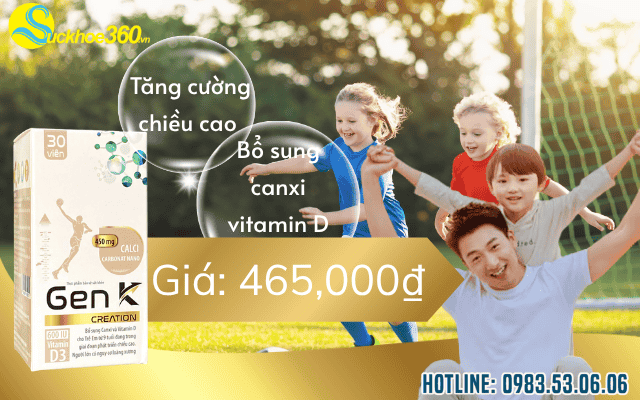 Giá cả và quy cách viên uống Gen K Creation