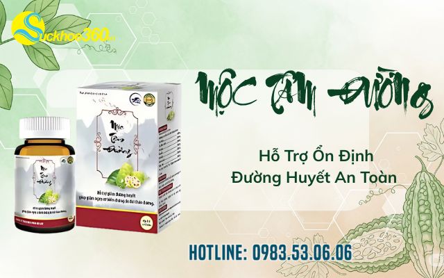sản phẩm mộc tâm đường hỗ trợ đường huyết