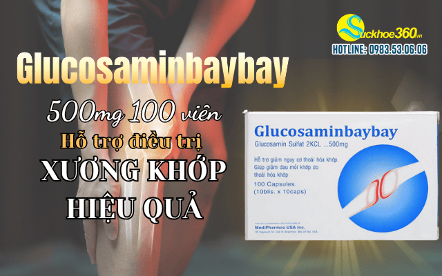 Glucosaminbaybay 500mg 100 viên - Hỗ trợ điều trị xương khớp hiệu quả