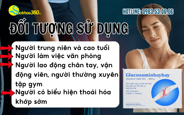 Glucosaminbaybay đối tượng sử dụng