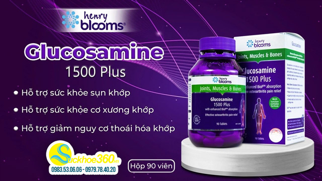 Glucosamine 1500 Plus - Hỗ trợ tăng tiết dịch khớp, bồi bổ xương khớp