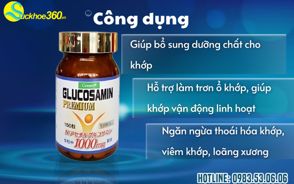 Công dụng của viên uống Glucosamin Premium Green