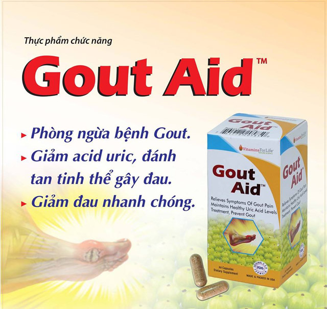 Gout Aid - Hỗ trợ giảm acid uric trong máu, phòng bệnh gout