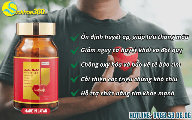 Tác dụng của Hato Gold đối với sức khỏe tim mạch