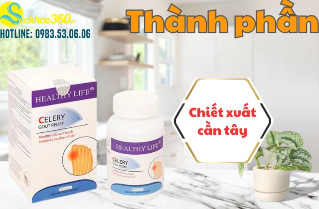 Thành phần của Healthy Life Celery Gout Relief