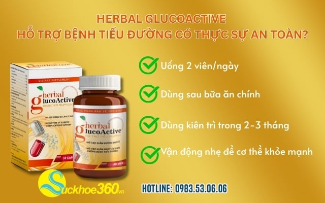 Hướng dẫn sử dụng Herbal Glucoactive để đạt hiệu quả tối ưu