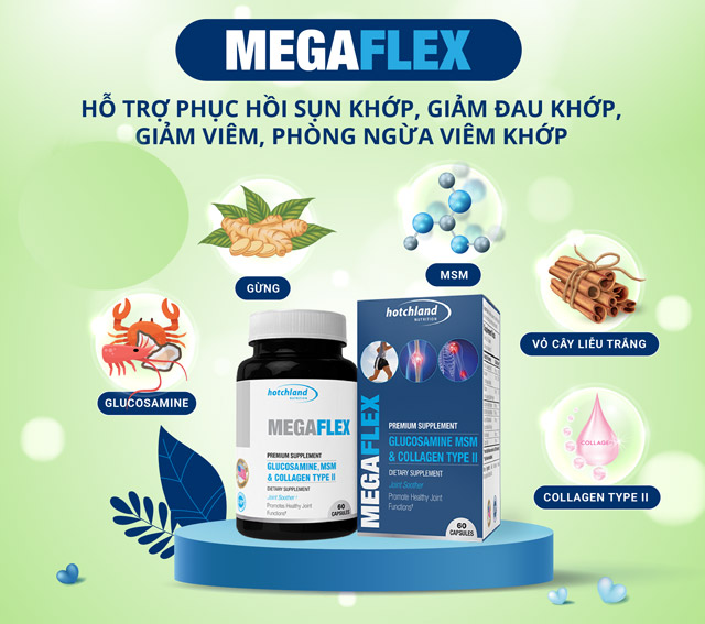 Hotchland MegaFlex - Giảm đau khớp, tăng dịch khớp, tái tạo sụn khớp