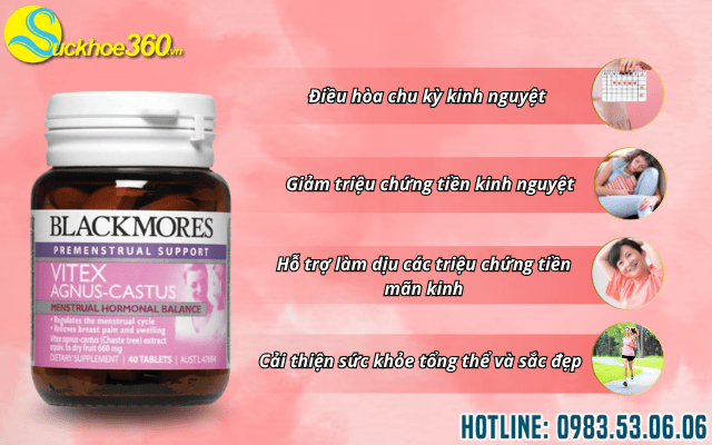 Công dụng vượt trội của Blackmores Vitex Agnus Castus
