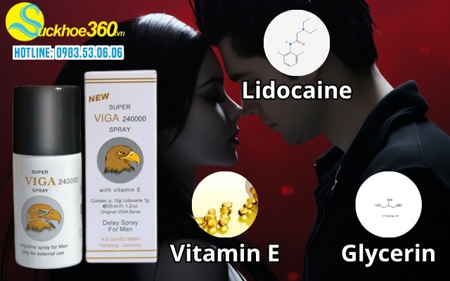 Super Viga Spray Delay 240000 có những thành phần gì?