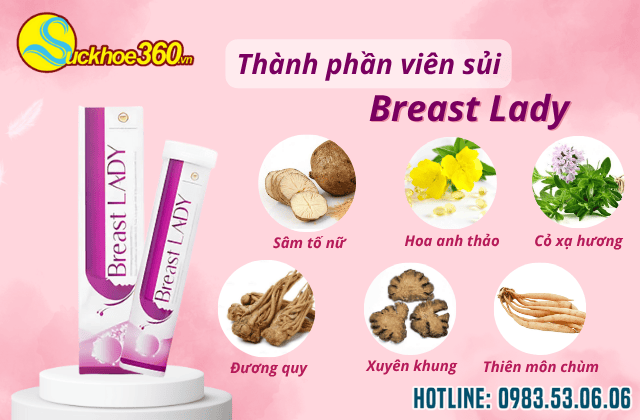 thành phần về viên sủi Breast Lady