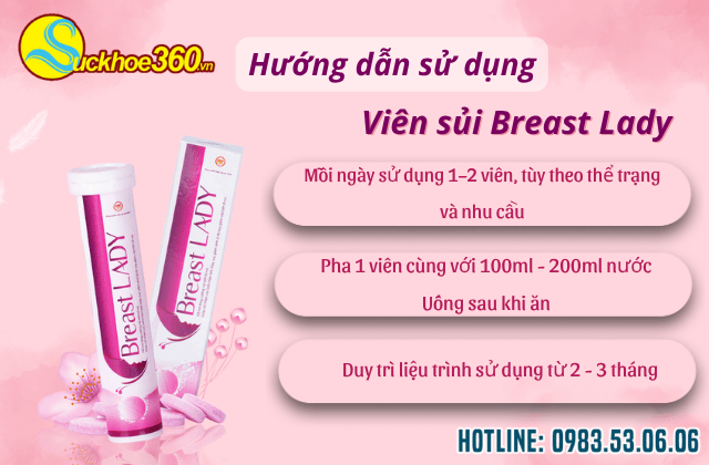 5. Hướng dẫn sử dụng viên sủi Breast Lady