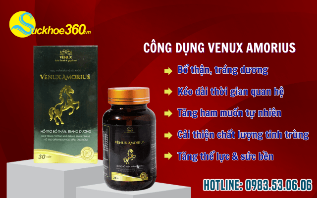 công dụng của venux amorius dành cho phái mạnh